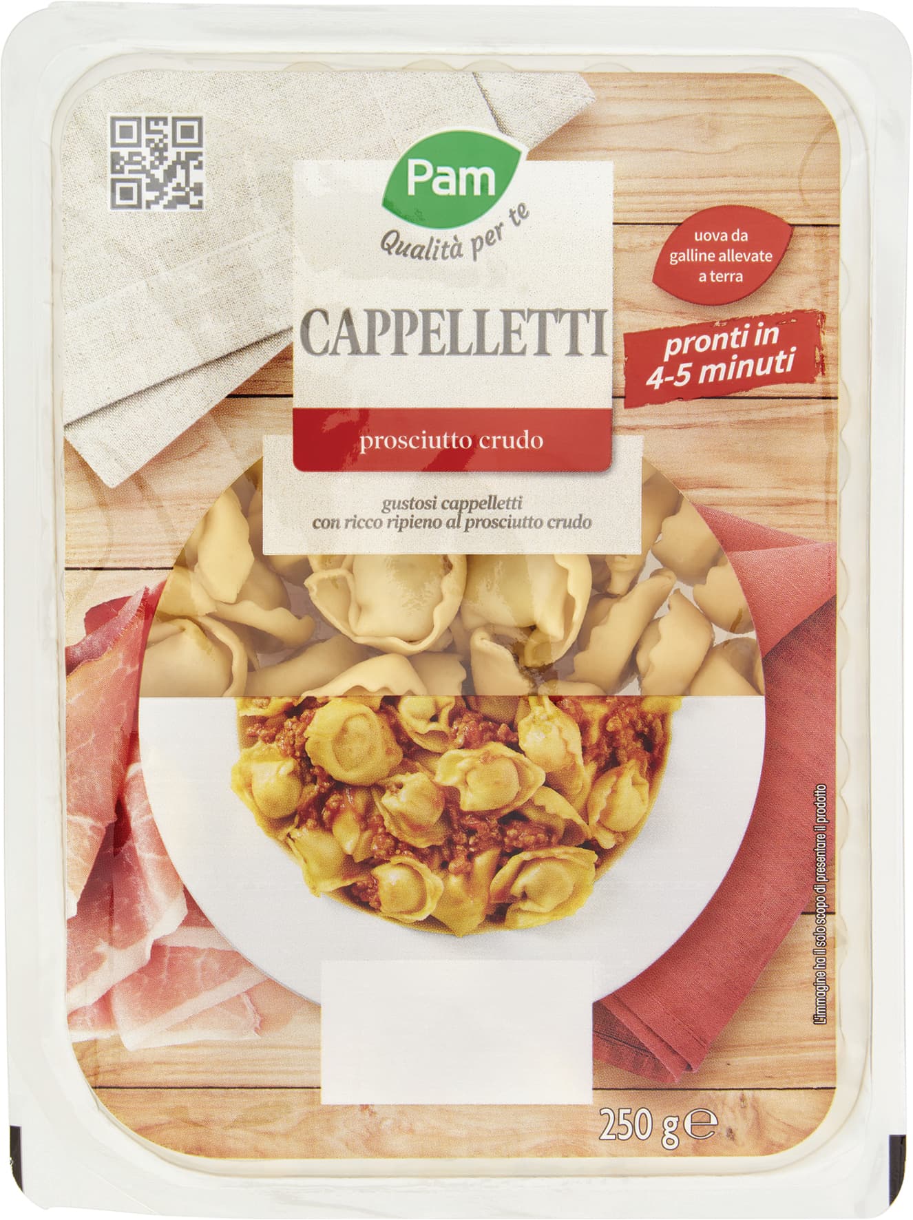 PAM Qualità per te Cappelletti prosciutto crudo 250 g – immagine 2
