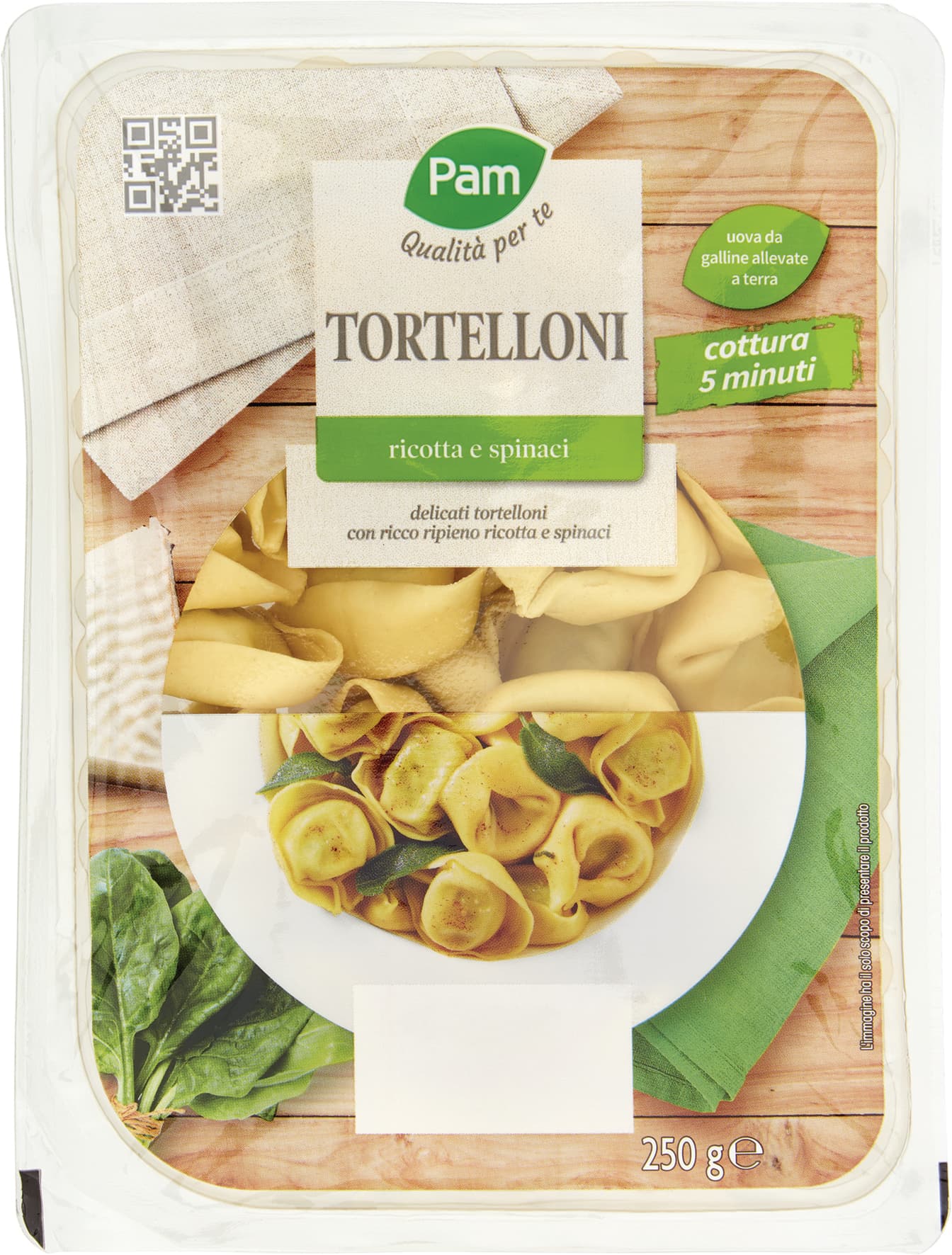 PAM Qualità per te Tortelloni ricotta e spinaci 250 g – immagine 2