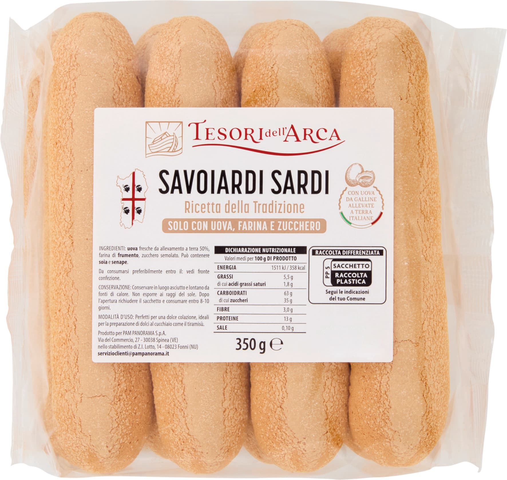 TESORI DELL'ARCA Savoiardi Sardi 350 g – immagine 2