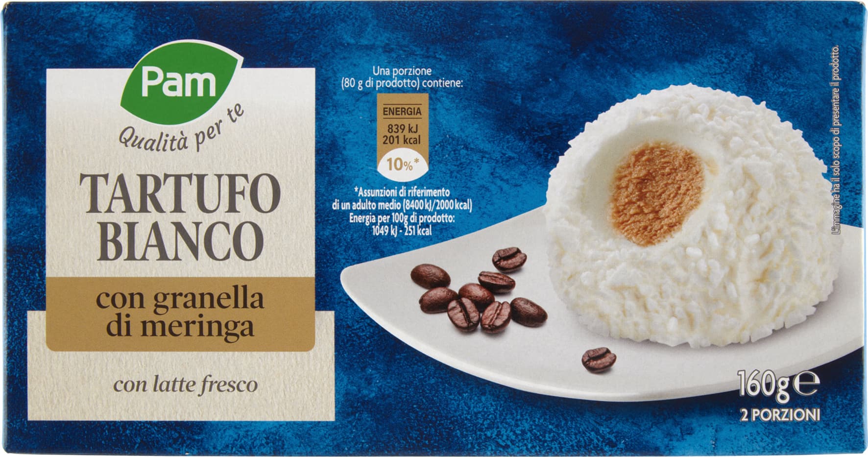 PAM Qualità per te Tartufo Bianco con granella di meringa 2 x 80 g – immagine 2