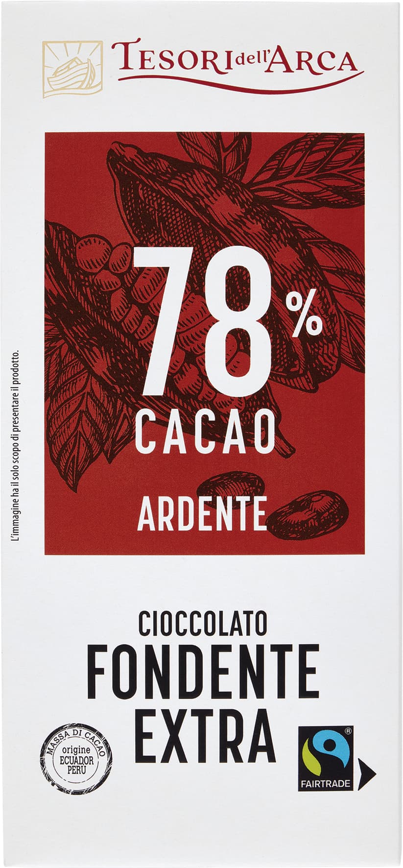 TESORI DELL'ARCA Cioccolato Fondente Extra 78% Cacao Ardente 100 g – immagine 2