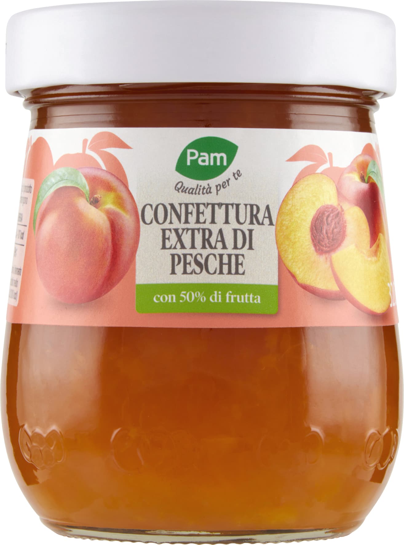 PAM Qualità per te Confettura Extra di pesche 320 g – immagine 2