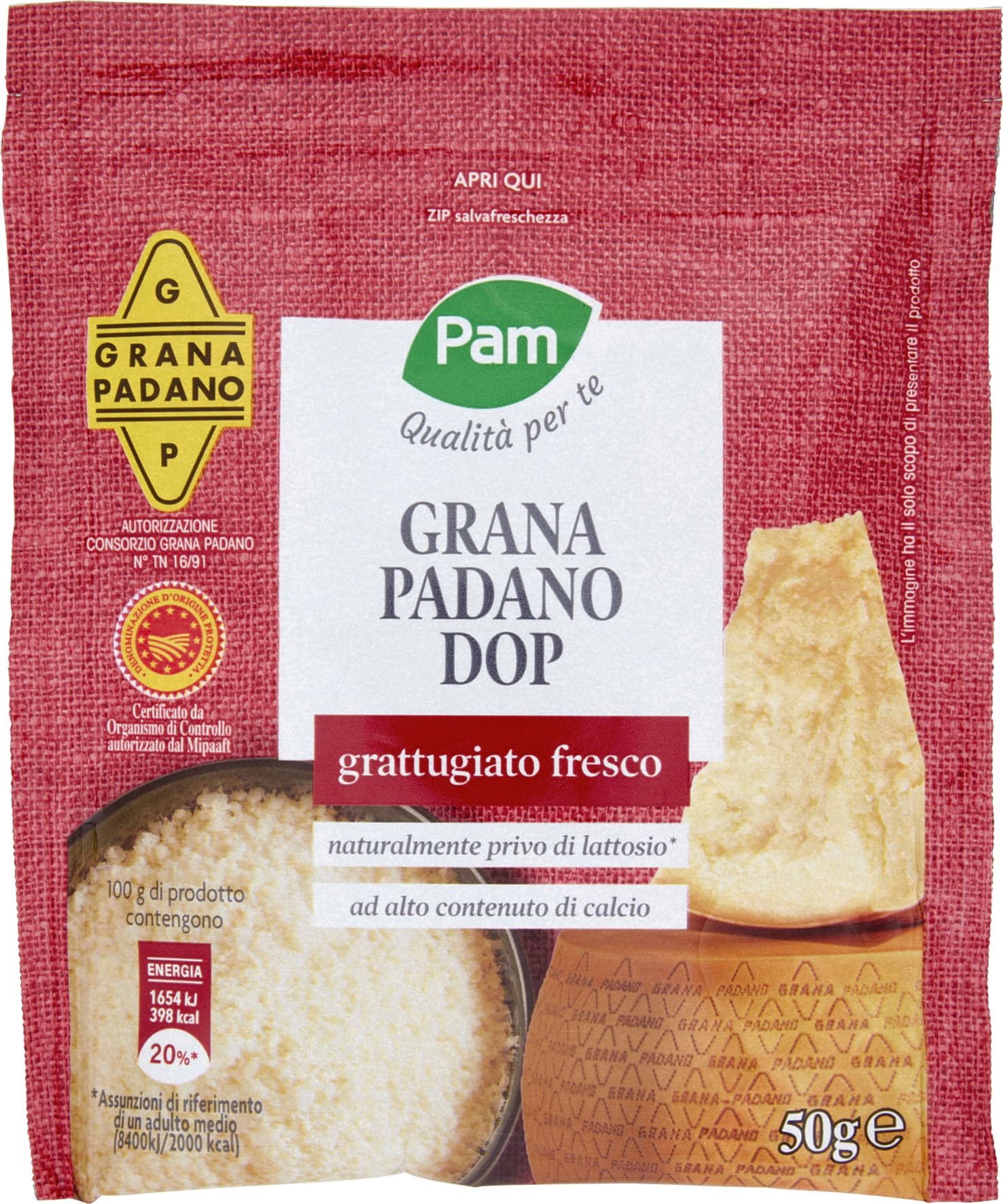 PAM PANORAMA Grana Padano D.O.P. grattugiato 50 g – immagine 2