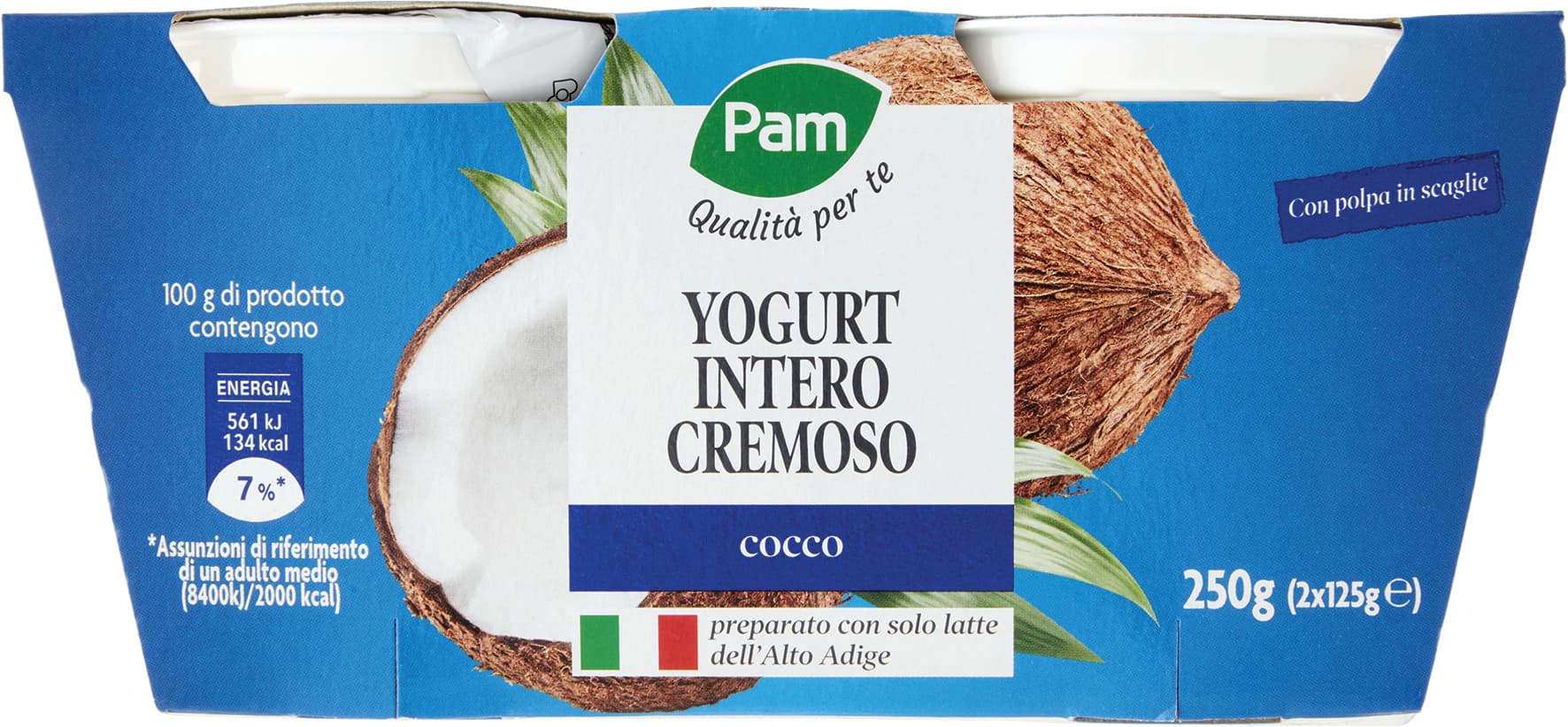 PAM PANORAMA Yogurt intero Cremoso al Cocco 2 x 125 g – immagine 2