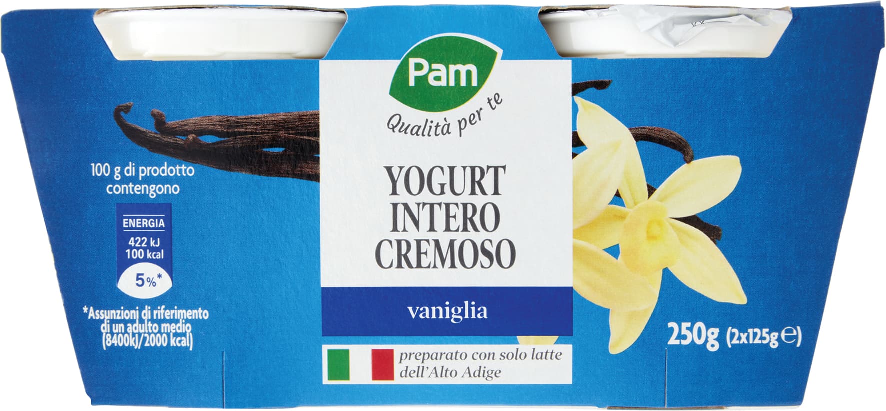 PAM PANORAMA Yogurt intero Cremoso alla Vaniglia 250g (125g x 2) – immagine 2
