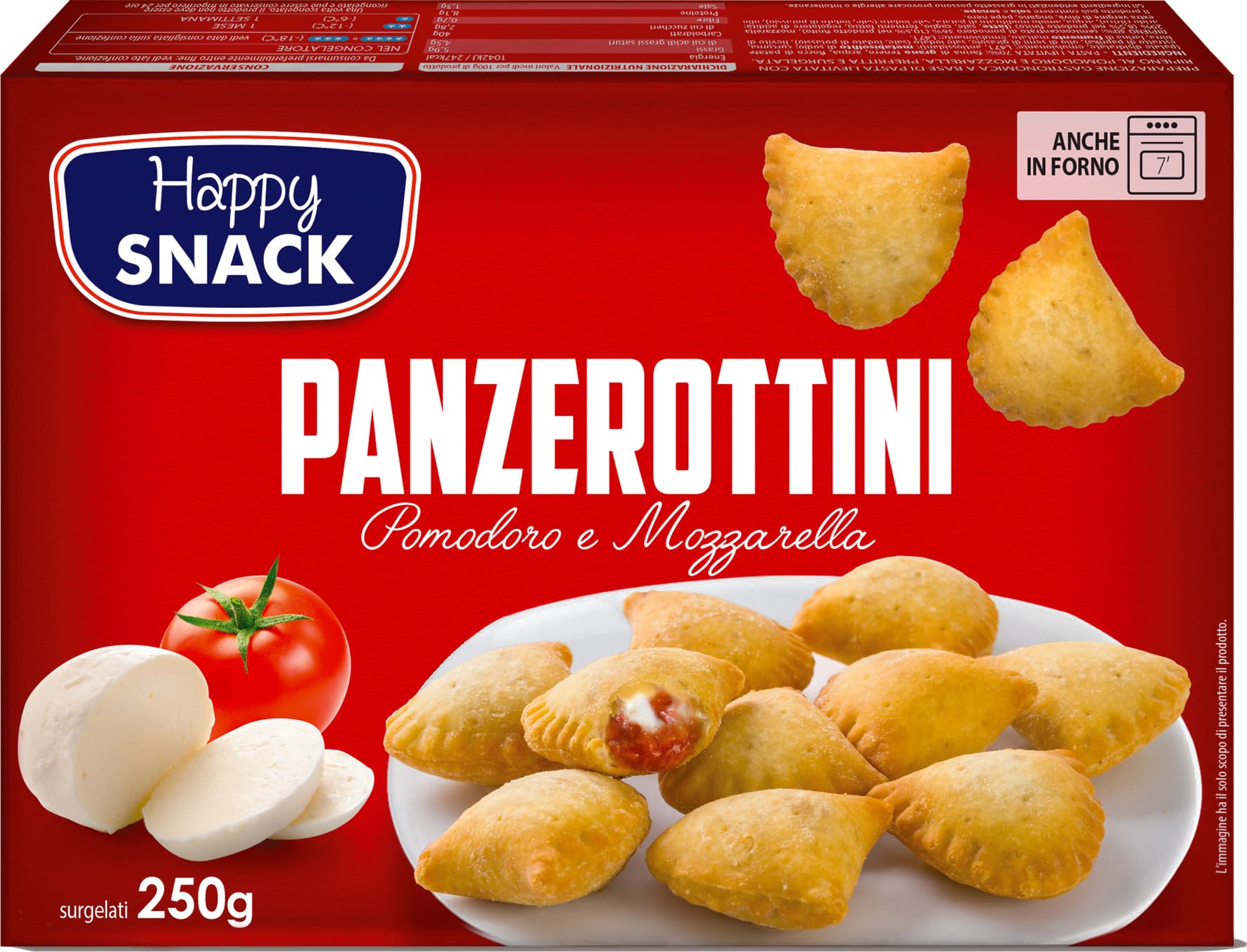 Panzerottini pomodoro mozzarella Happy Snack 250 g – immagine 2