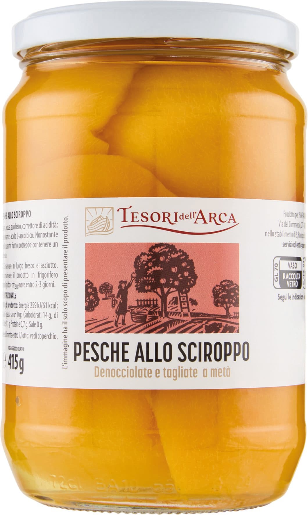 TESORI DELL'ARCA Pesche allo Sciroppo 680 g – immagine 2