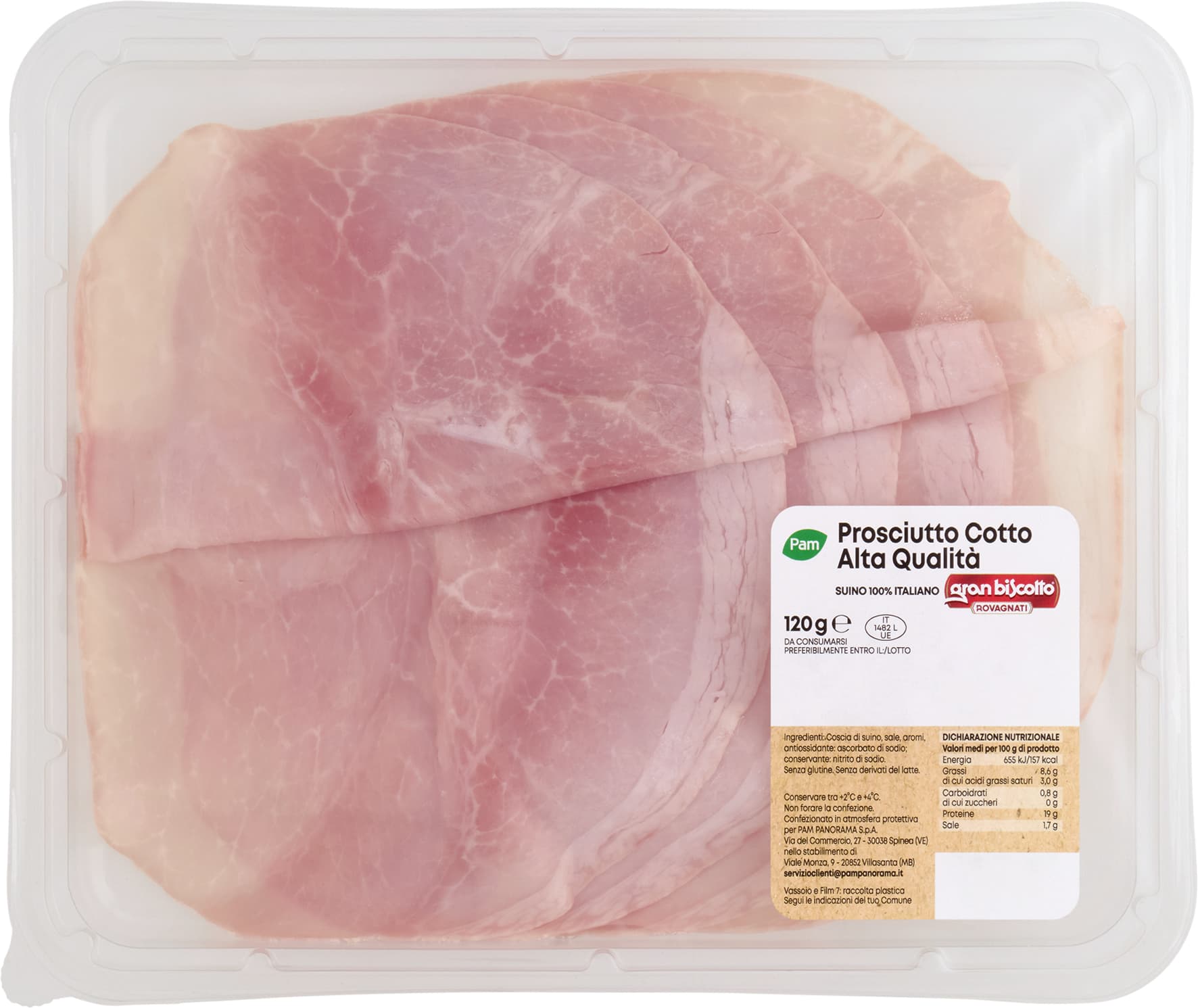 PAM Prosciutto Cotto Alta Qualità 120 g – immagine 2