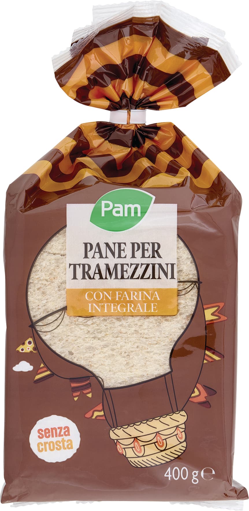 PAM Pane per Tramezzini con Farina Integrale 400 g – immagine 2