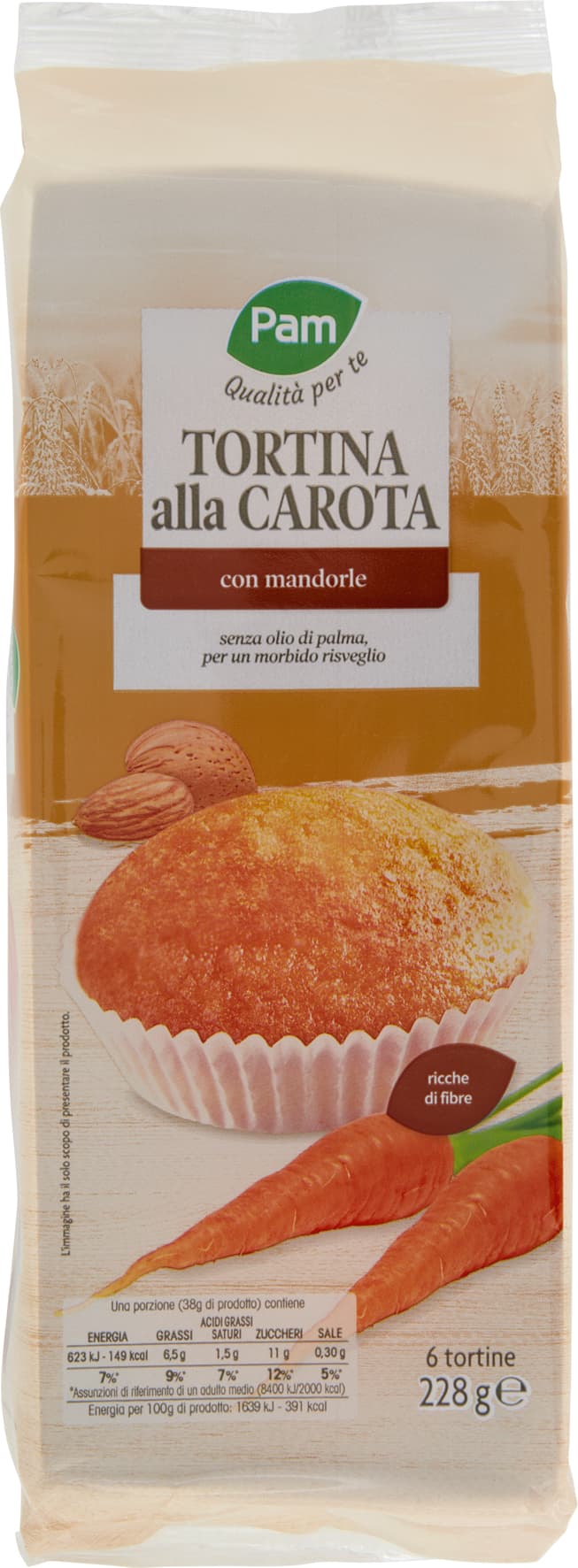 PAM Qualità per te Tortina alla Carota 6 x 38 g – immagine 2
