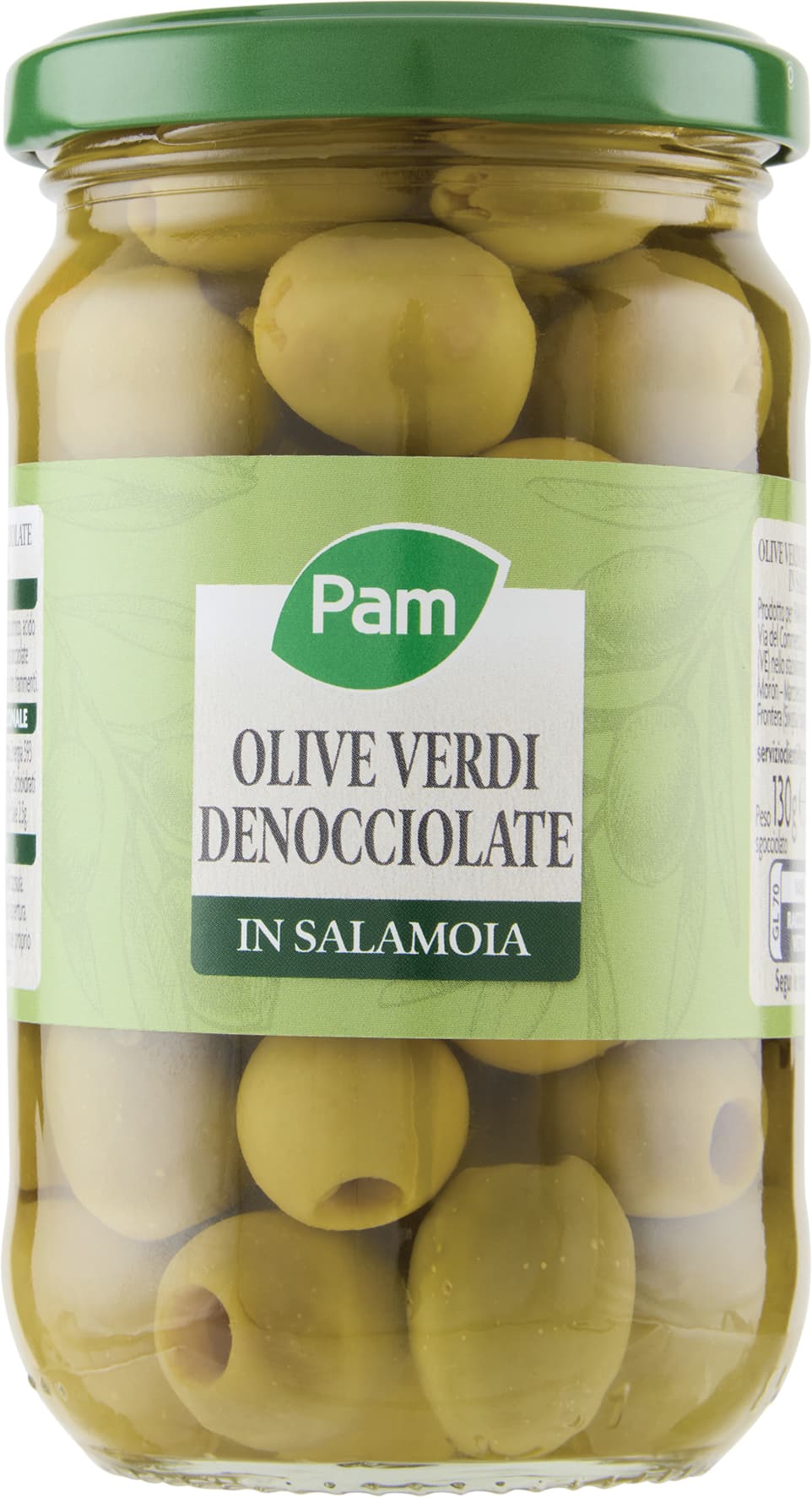 PAM Olive Verdi Denocciolate in Salamoia 290 g – immagine 2