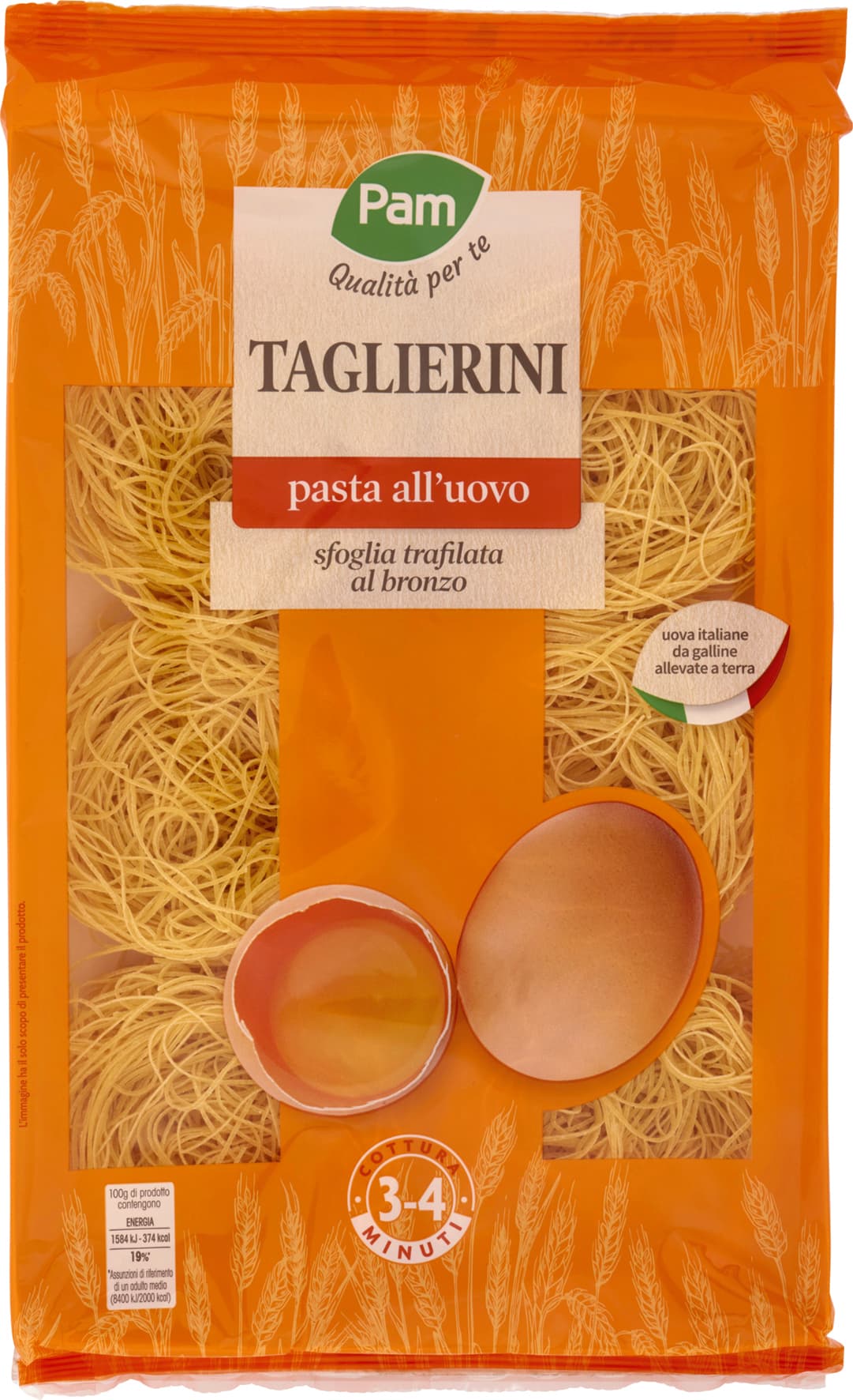 PAM Qualità per te Taglierini pasta all'uovo 250 g – immagine 2