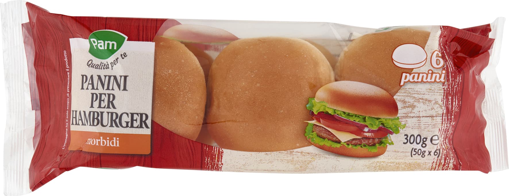 PAM Qualità per te Panini per Hamburger 6 x 50 g – immagine 2