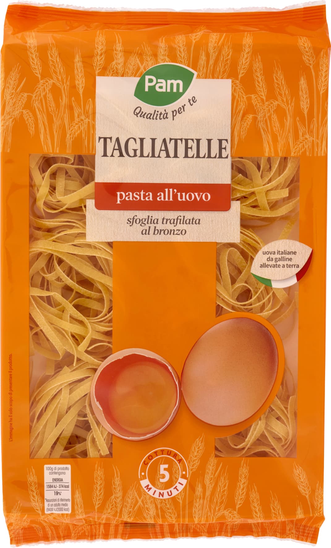 PAM Qualità per te Tagliatelle pasta all'uovo 250 g – immagine 2