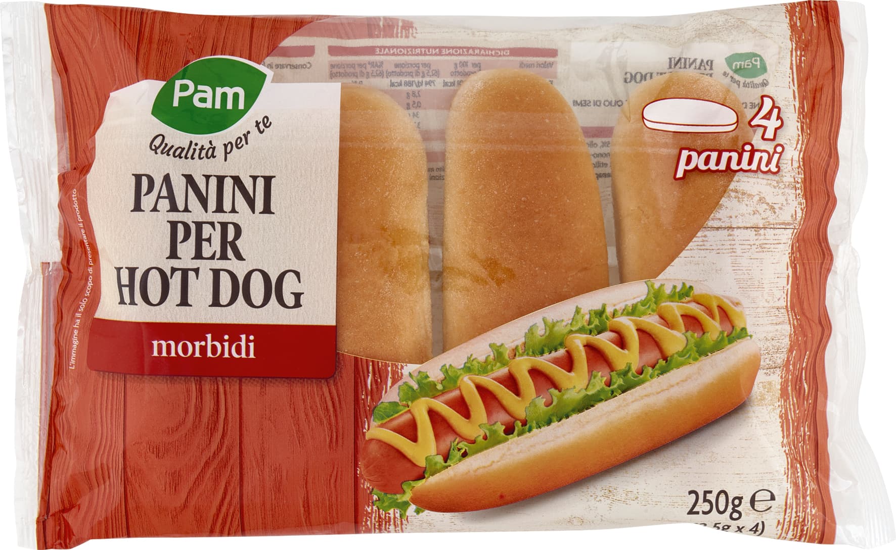 PAM Qualità per te Panini per Hot Dog 4 x 62,5 g – immagine 2