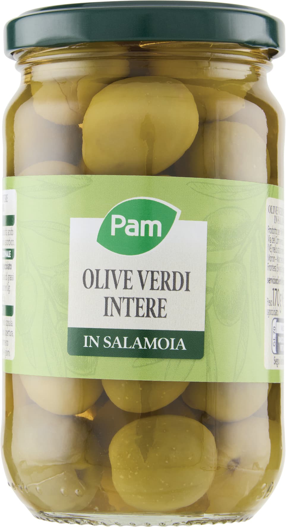 PAM Olive Verdi Intere in Salamoia 300 g – immagine 2