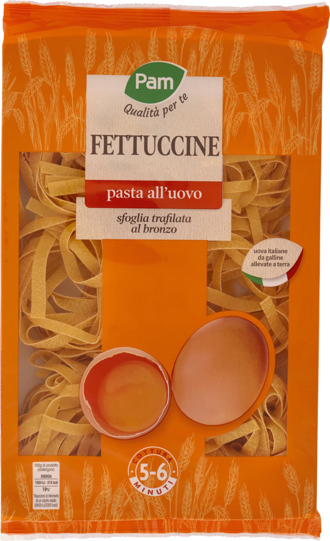 PAM Qualità per te Fettuccine pasta all'uovo 250 g – immagine 2