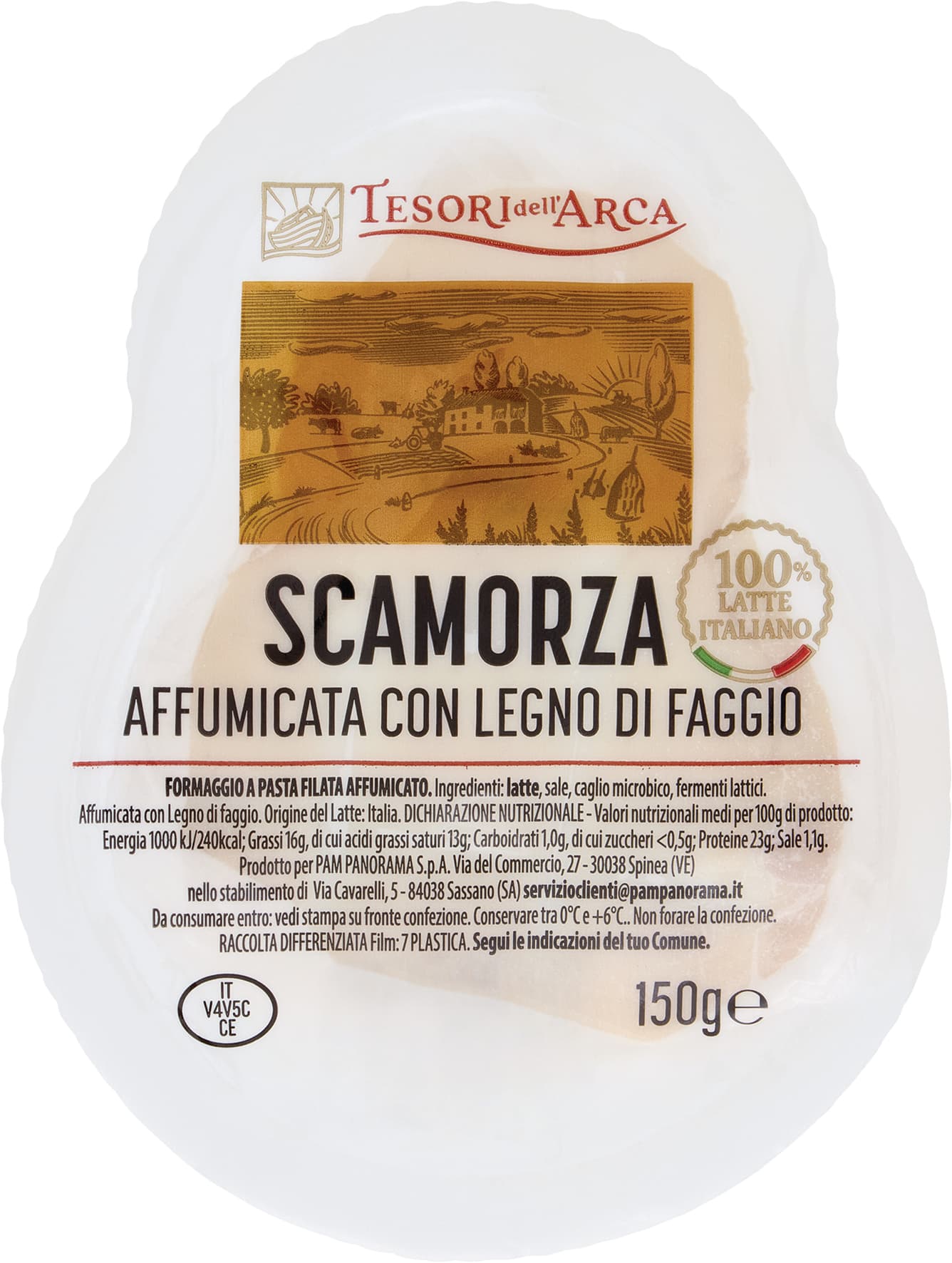 TESORI DELL'ARCA Scamorza Affumicata con Legno di Faggio 150 g – immagine 2