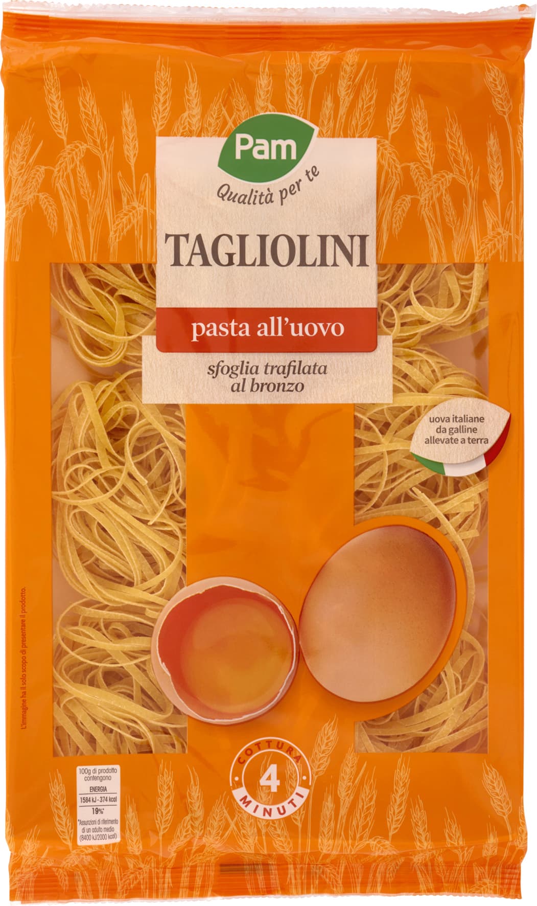 PAM Qualità per te Tagliolini pasta all uovo 250 g – immagine 2