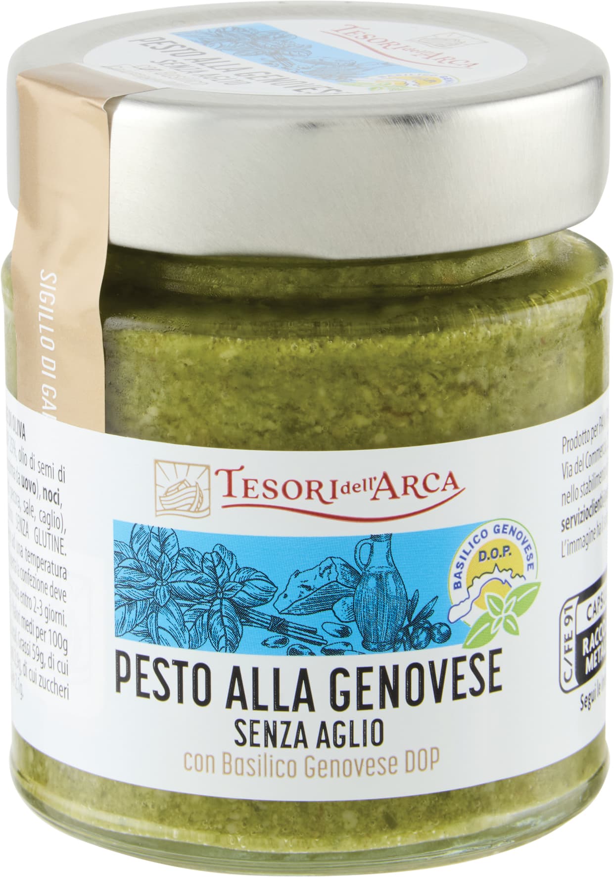 TESORI DELL'ARCA Pesto alla Genovese Senza Aglio 130 g – immagine 2