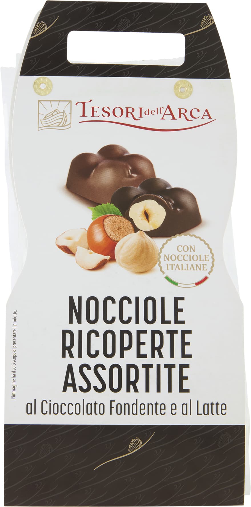 TESORI DELL'ARCA Nocciole Ricoperte Assortite al Cioccolato Fondente e al Latte 160 g – immagine 2