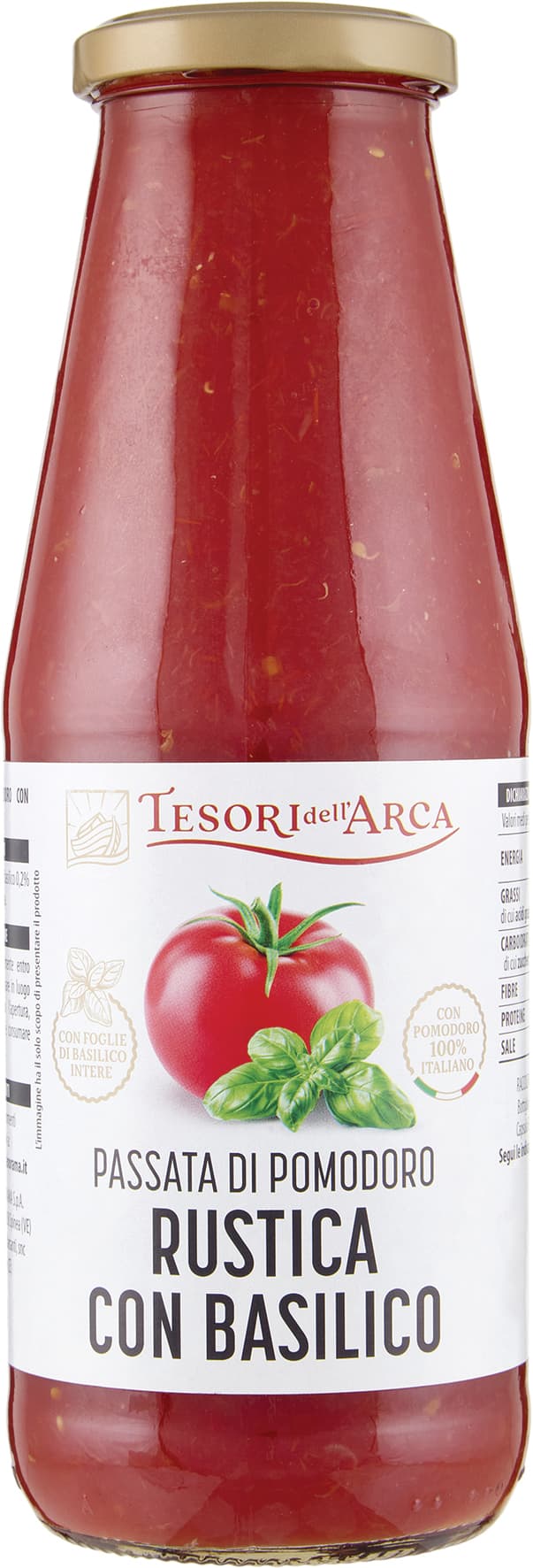 TESORI DELL'ARCA Passata di Pomodoro Rustica con Basilico 680 g – immagine 2