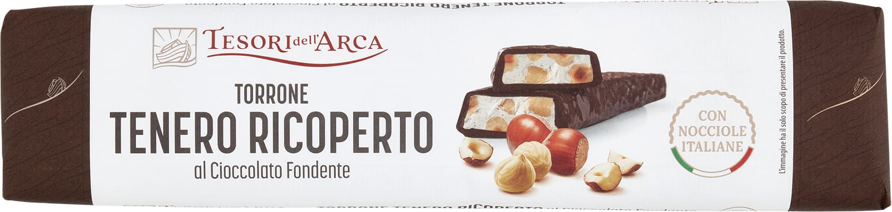 TESORI DELL'ARCA Torrone Tenero Ricoperto al Cioccolato Fondente 200 g – immagine 2
