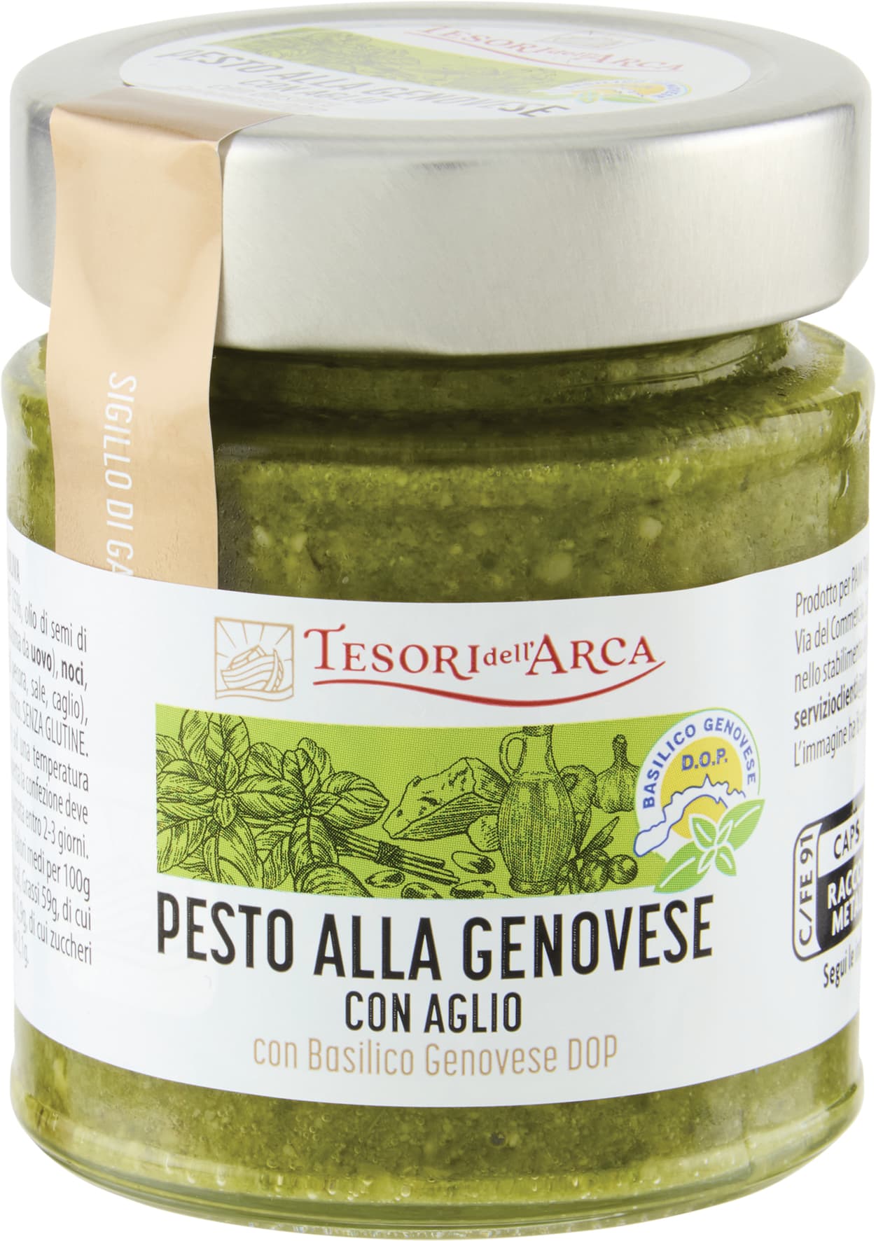 TESORI DELL'ARCA Pesto alla Genovese con Aglio 130 g – immagine 2