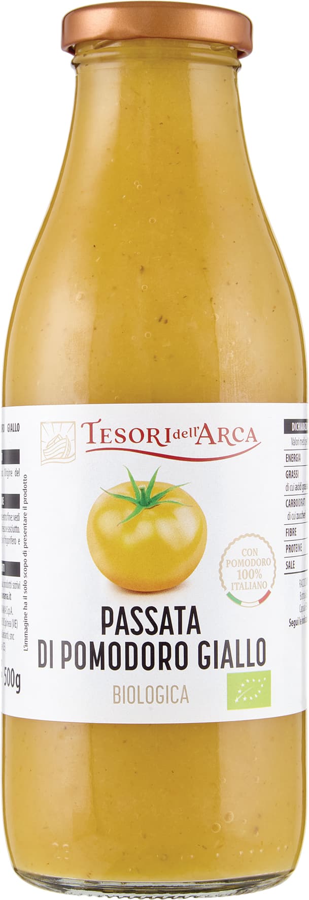 TESORI DELL'ARCA Passata di Pomodoro Giallo Biologica 500 g – immagine 2