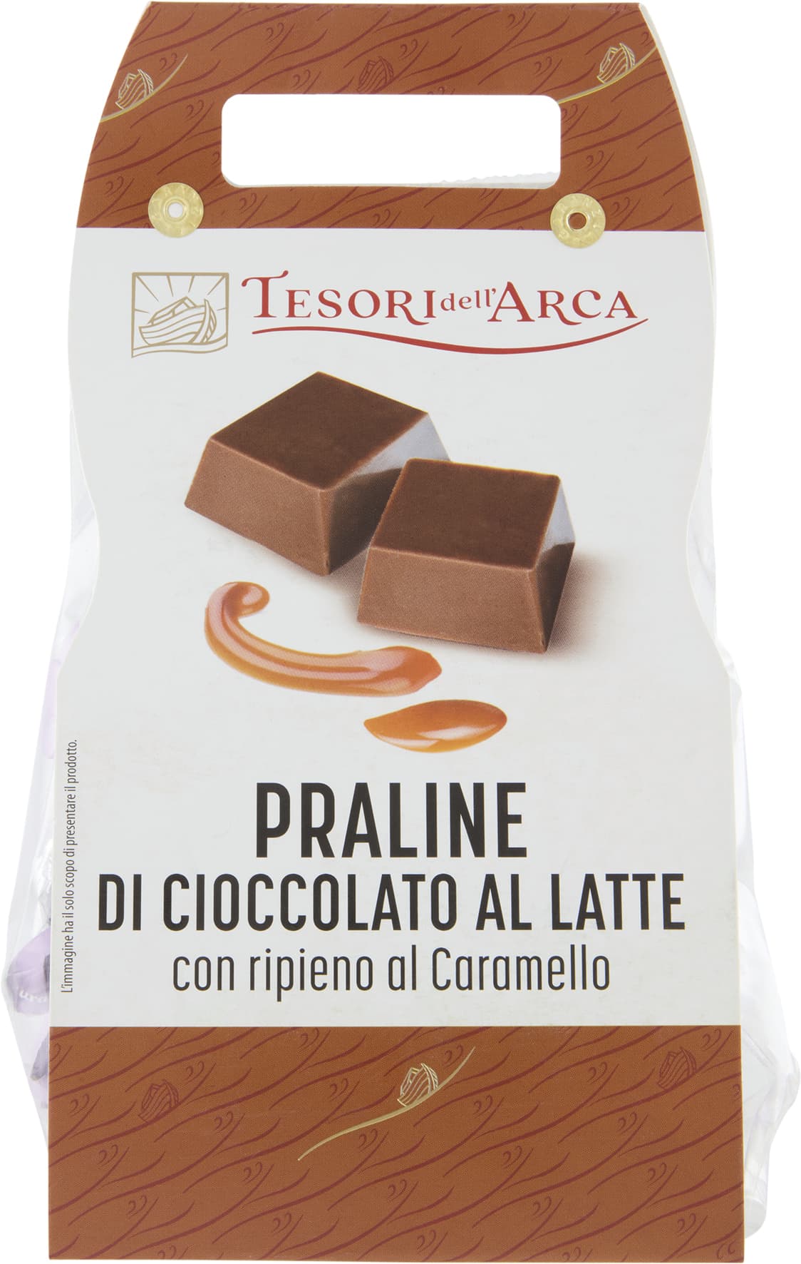 TESORI DELL'ARCA Praline di Cioccolato al Latte con ripieno al Caramello 160 g – immagine 2