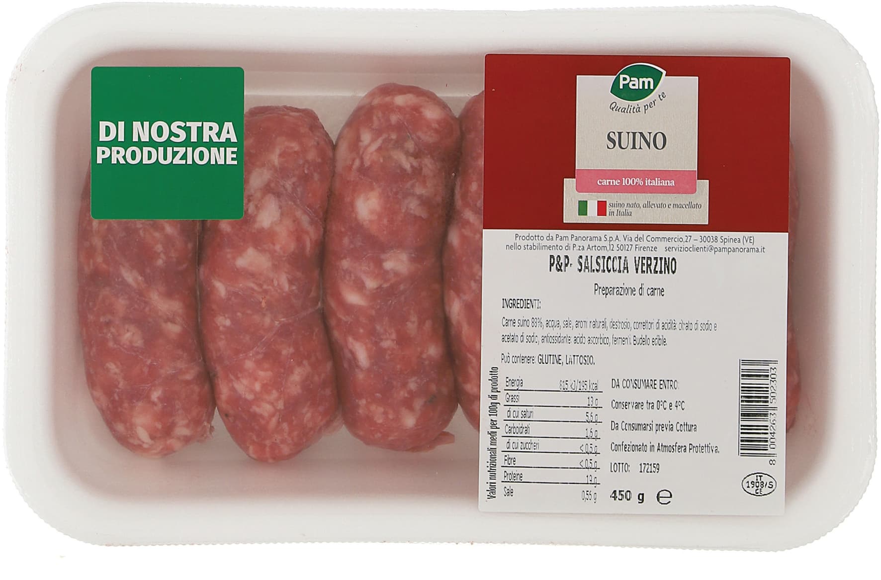 P&p - salsiccia verzino di suino 450 g – immagine 2