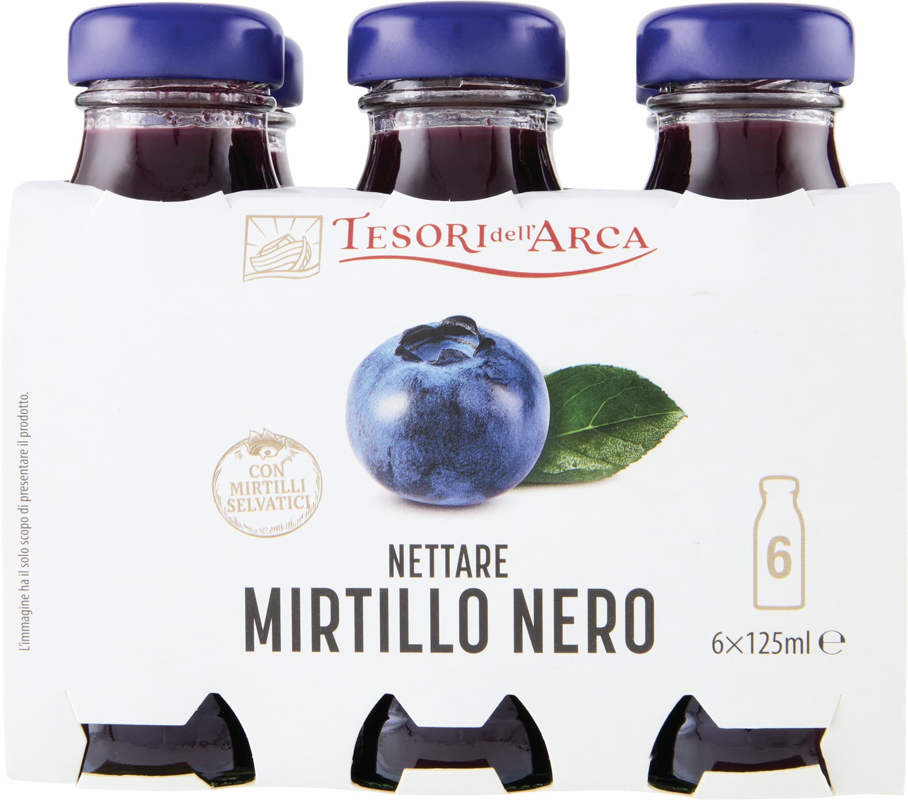 TESORI DELL'ARCA Nettare Mirtillo Nero 6 x 125 ml – immagine 2
