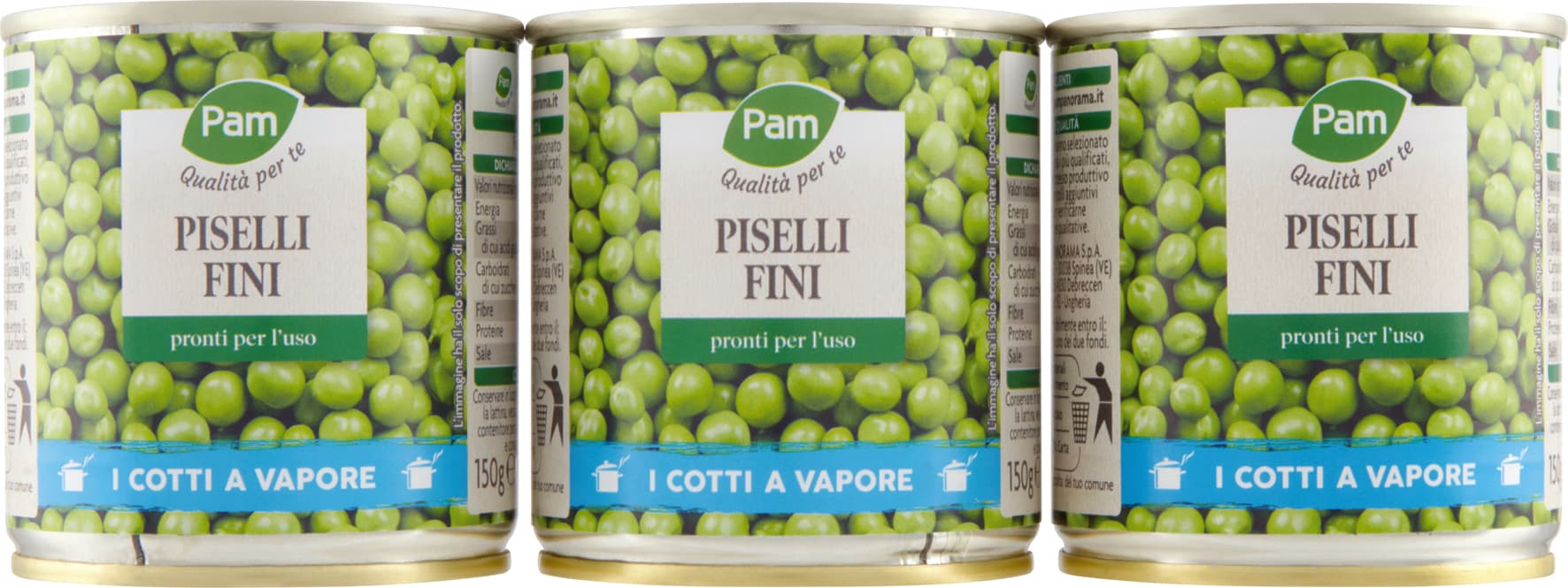 PAM PANORAMA Piselli Fini 150g x 3 – immagine 2