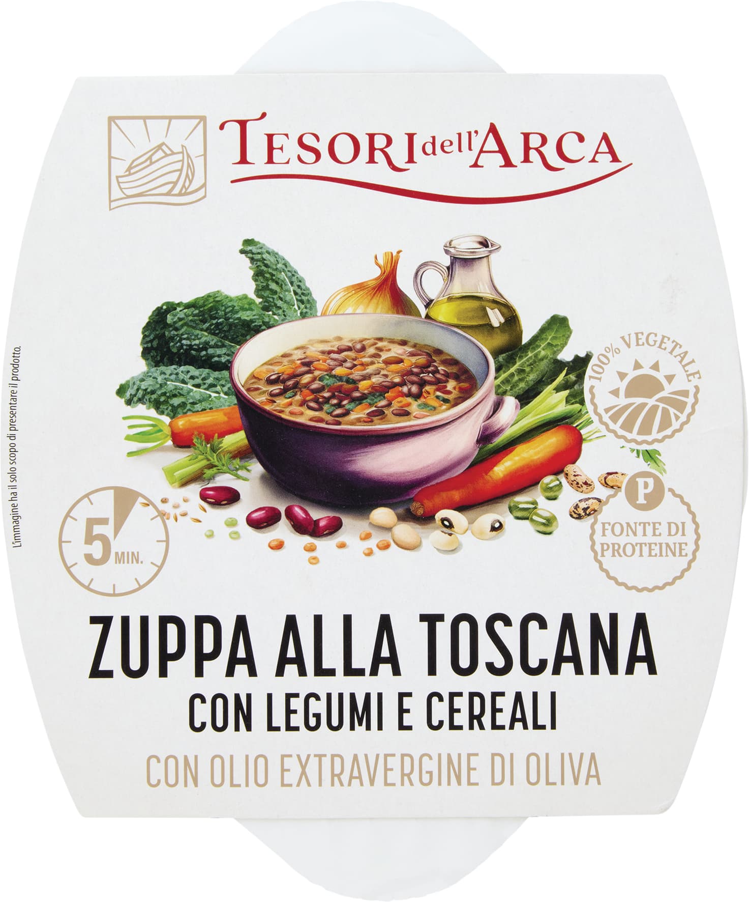 TESORI DELL'ARCA Zuppa alla Toscana con Legumi e Cereali con Olio Extravergine di Oliva 350 g – immagine 2