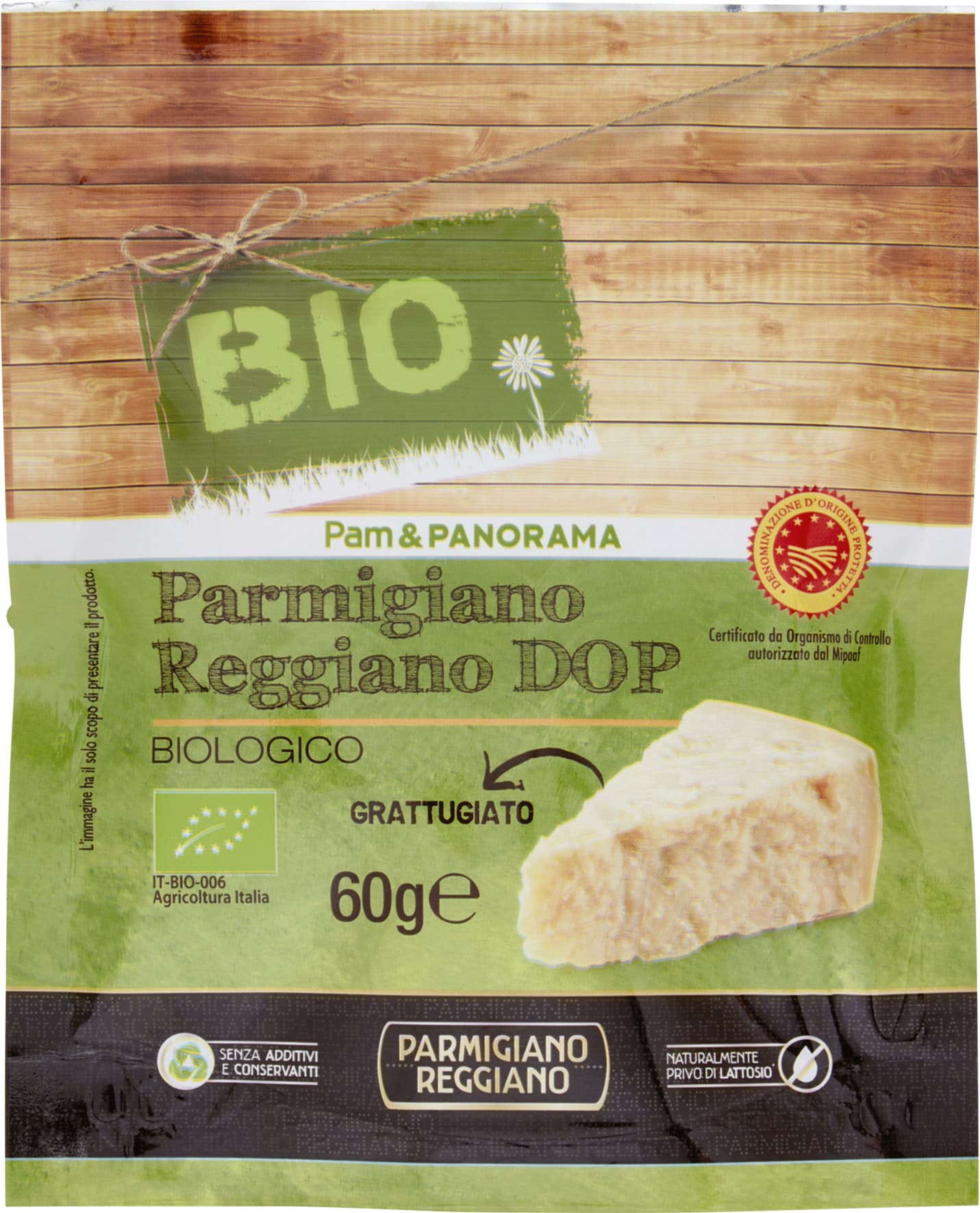 BIO Parmigiano Reggiano DOP Biologico Grattugiato 60 g – immagine 2
