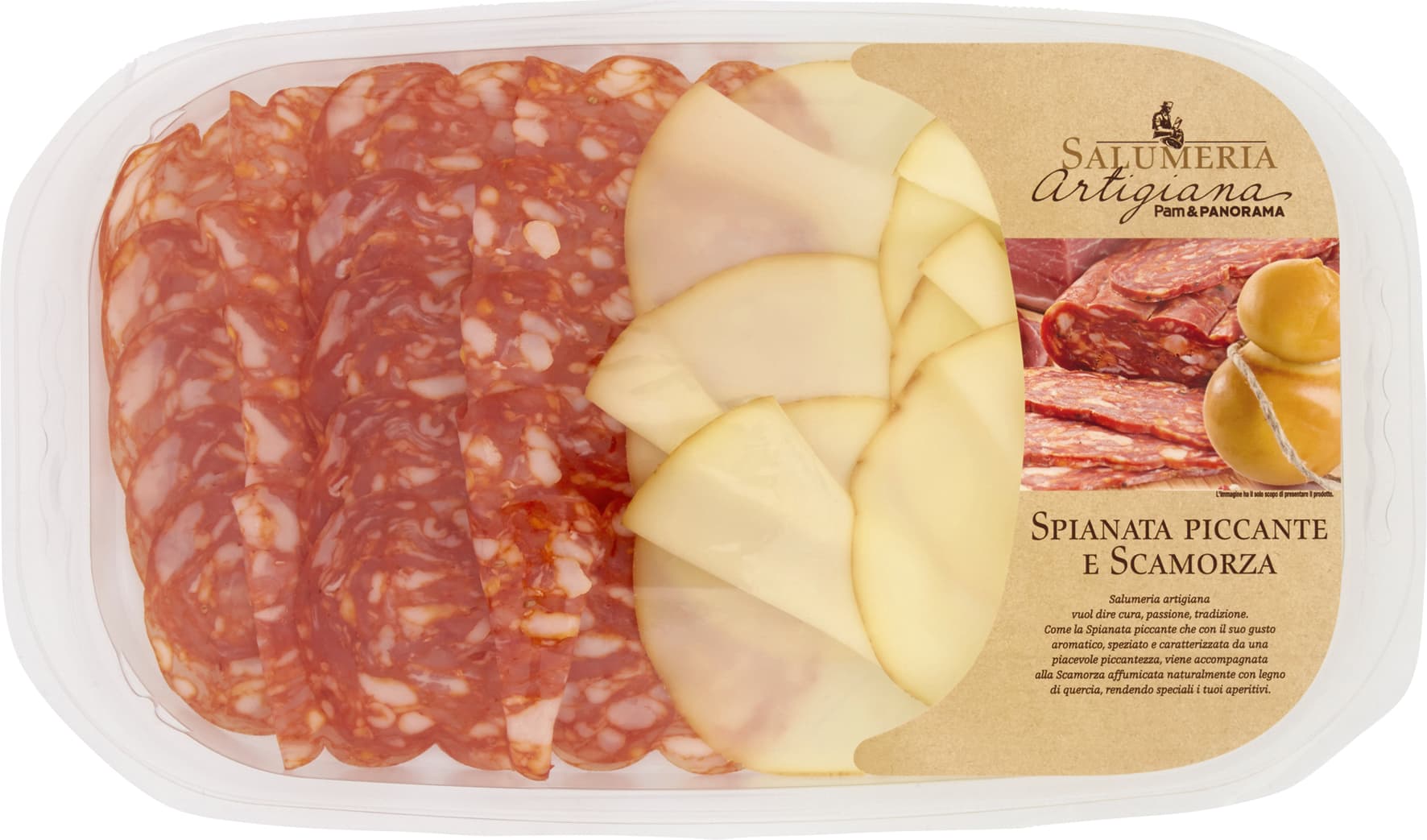 Salumeria Artigiana Spianata Piccante e Scamorza 120 g – immagine 2