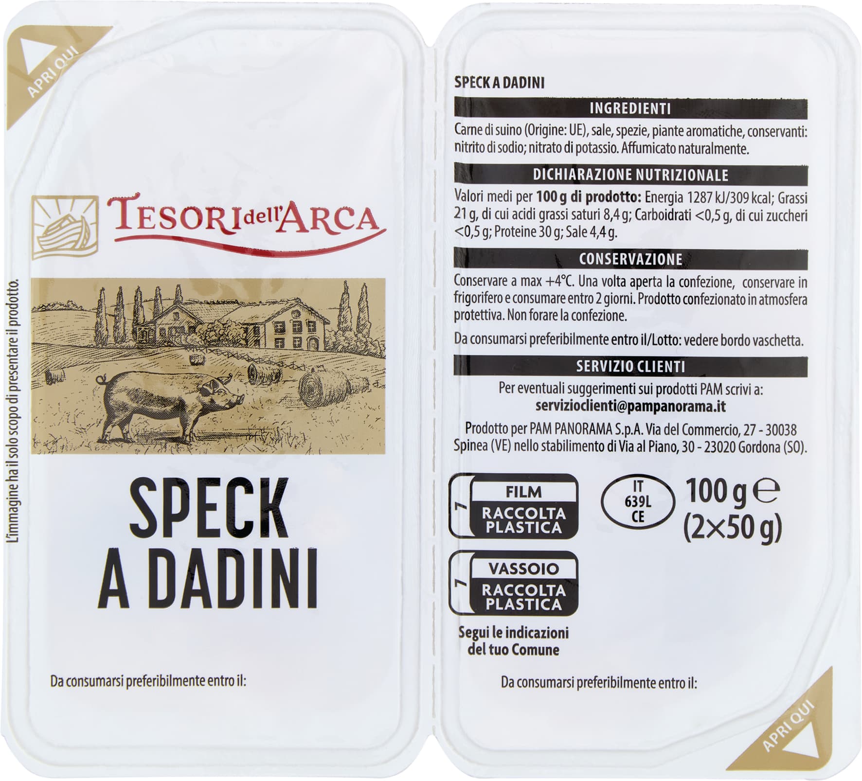 TESORI DELL'ARCA Speck a Dadini 2 x 50 g – immagine 2