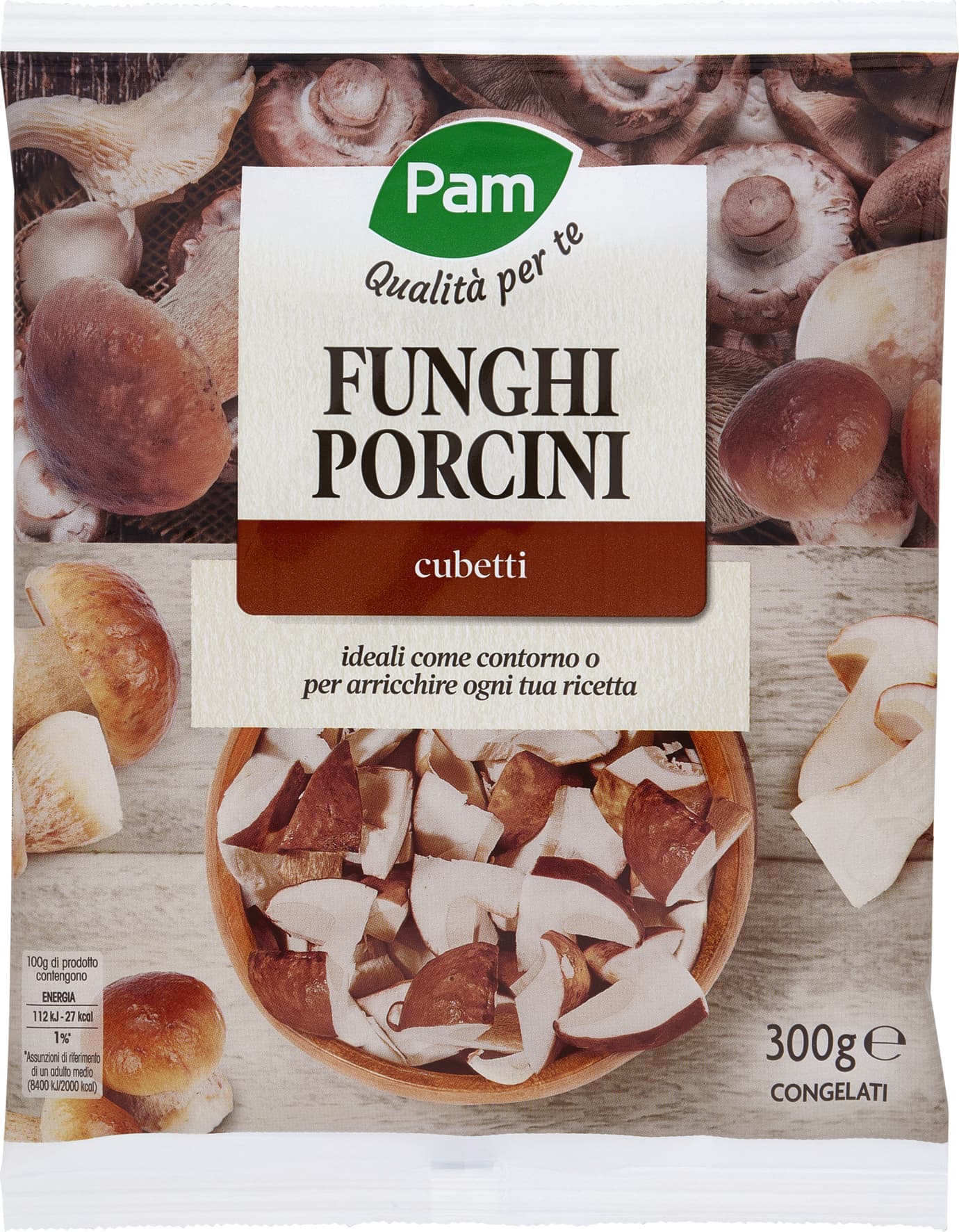 PAM Qualità per te Funghi Porcini cubetti Congelati 300 g – immagine 2