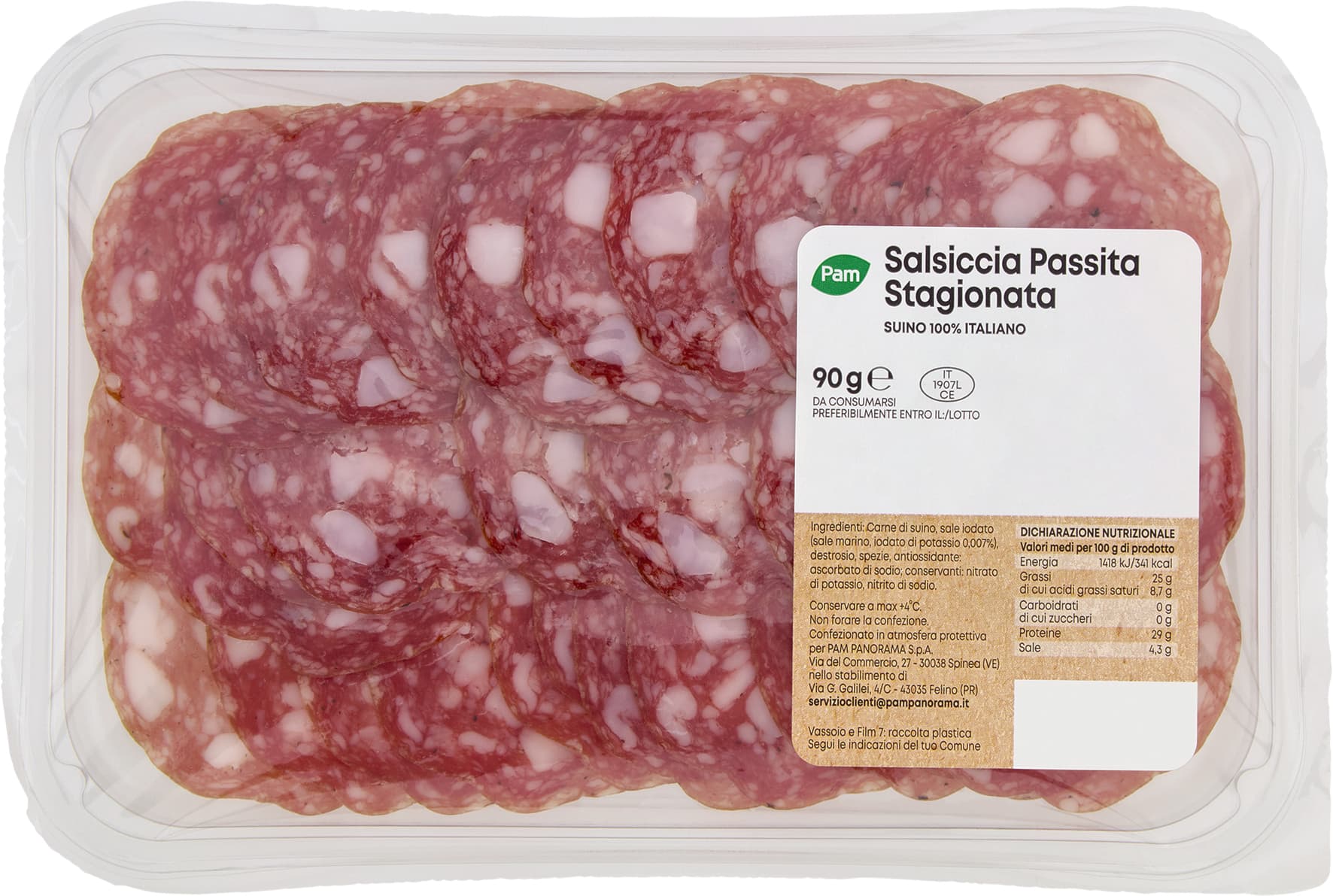 PAM Salsiccia Passita Stagionata 90 g – immagine 2