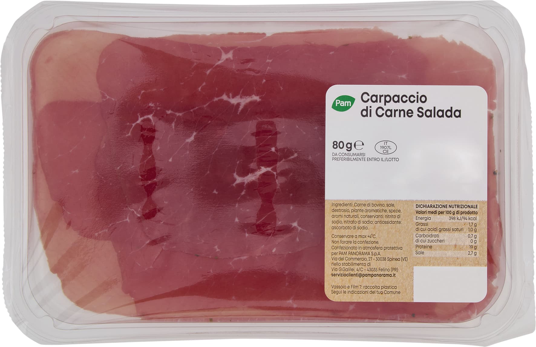 PAM Carpaccio di Carne Salada 80 g – immagine 2