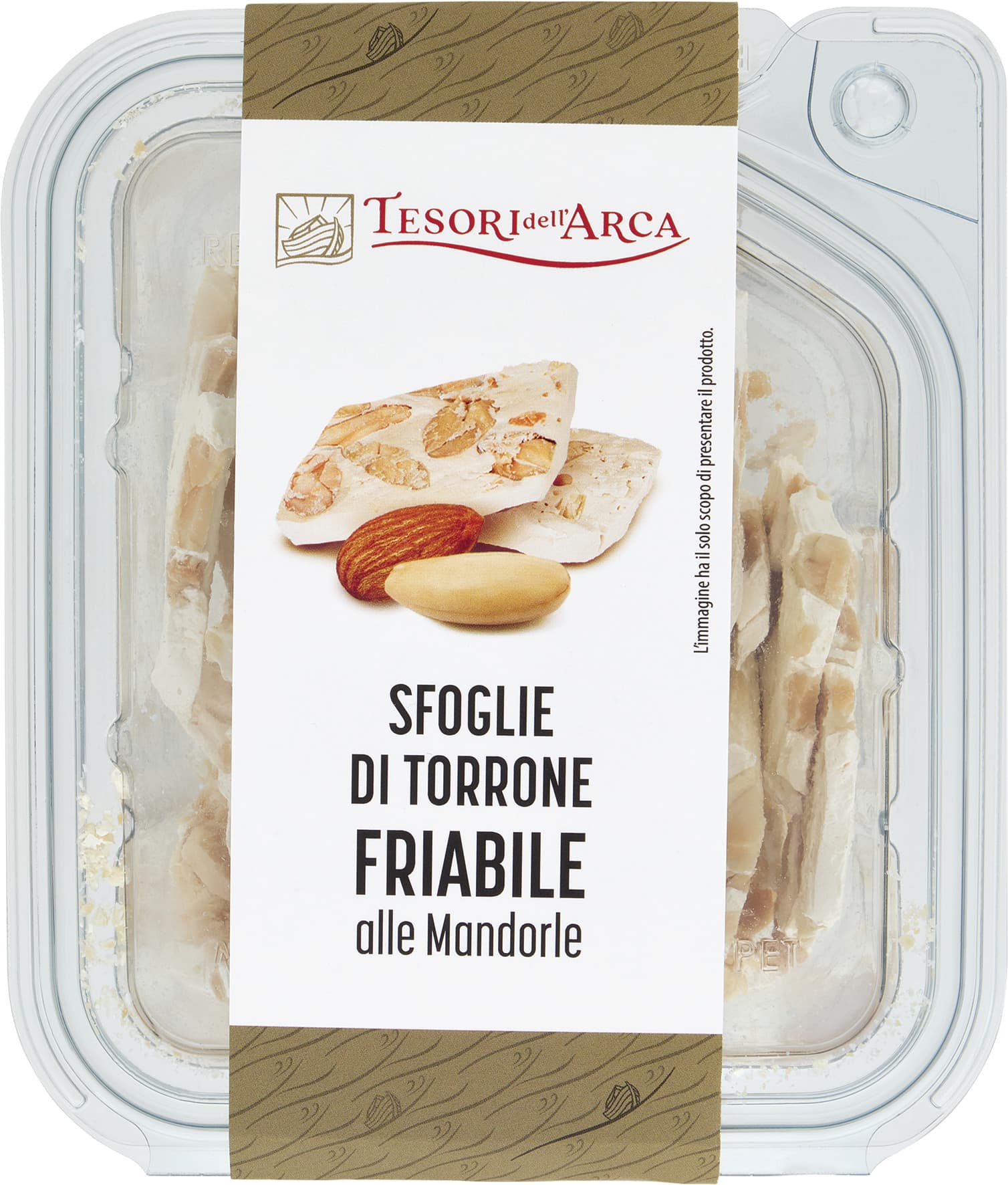 TESORI DELL'ARCA Sfoglie di Torrone Friabile alla Mandorle 150 g – immagine 2