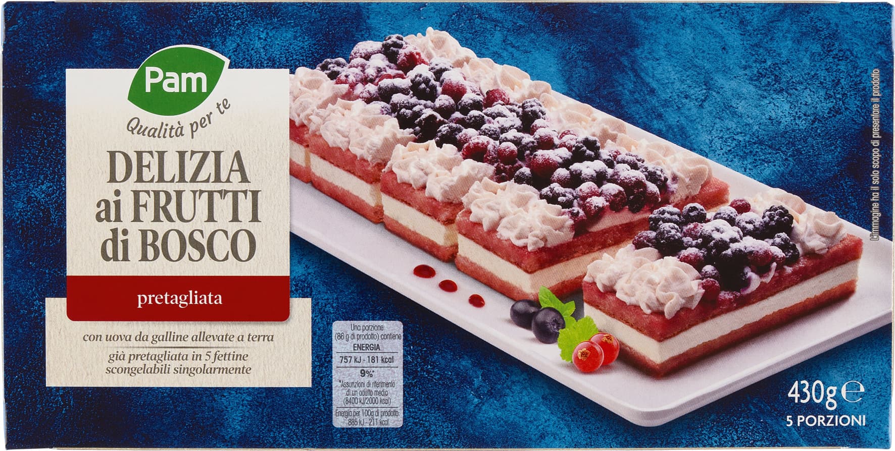 PAM Qualità per te Delizia ai Frutti di Bosco pretagliata 430 g – immagine 2