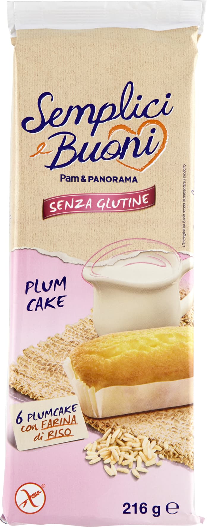 SEMPLICI E BUONI Senza Glutine Plum Cake 216g (36g x 6) – immagine 2