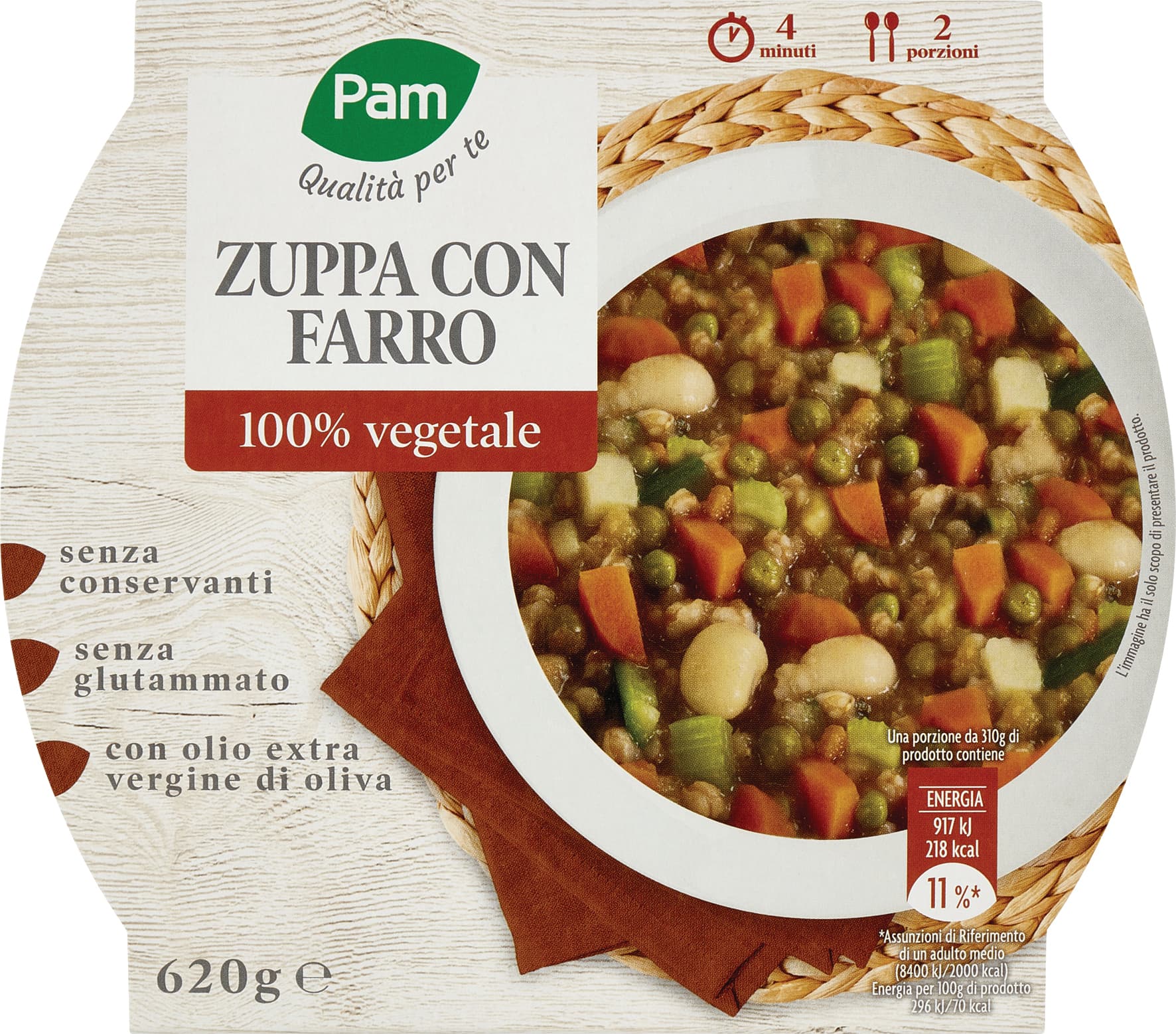 PAM Qualità per te Zuppa con Farro 620 g – immagine 2