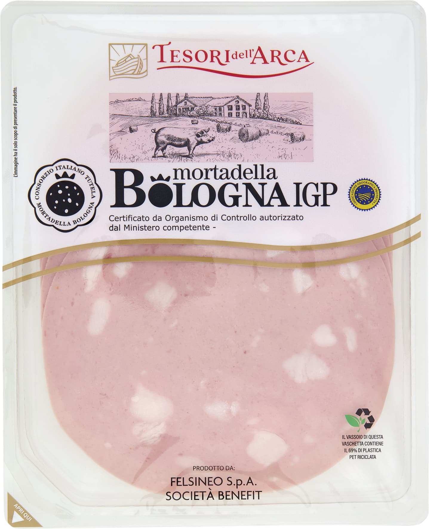 TESORI DELL'ARCA mortadella Bologna IGP 120 g – immagine 2
