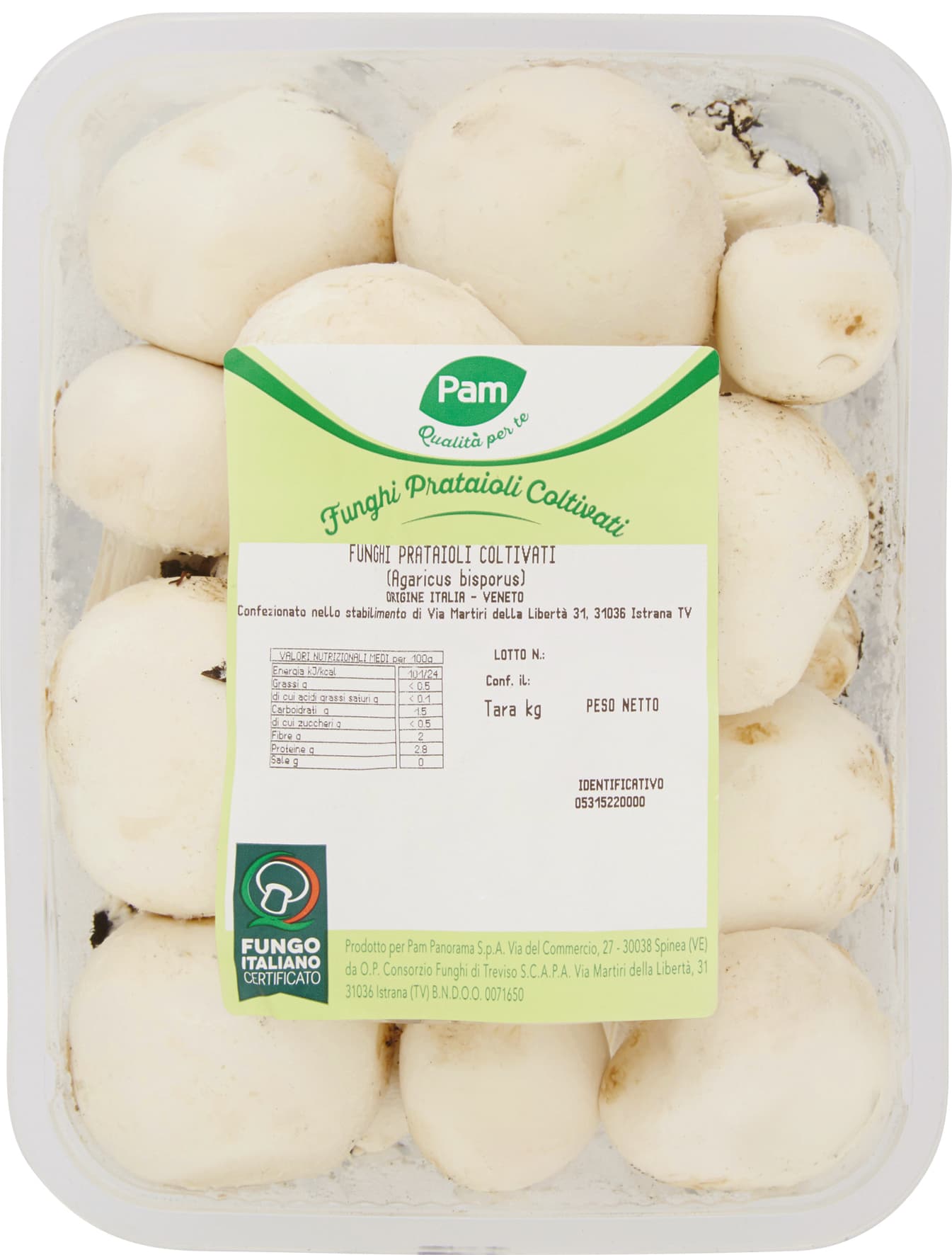 PAM Qualità per te Funghi Prataioli Coltivati 0,500 kg – immagine 2
