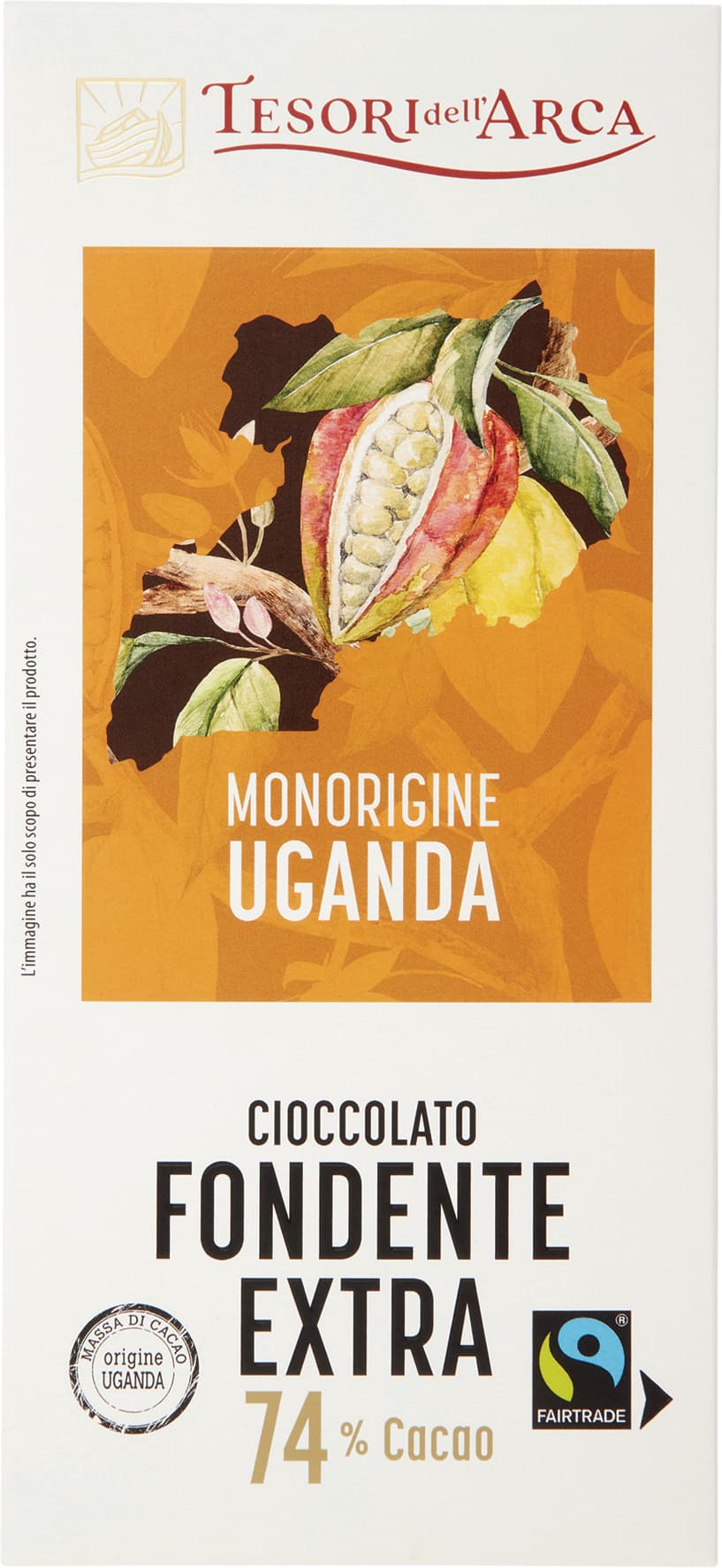 TESORI DELL'ARCA Cioccolato Fondente Extra 74% Cacao 100 g – immagine 2