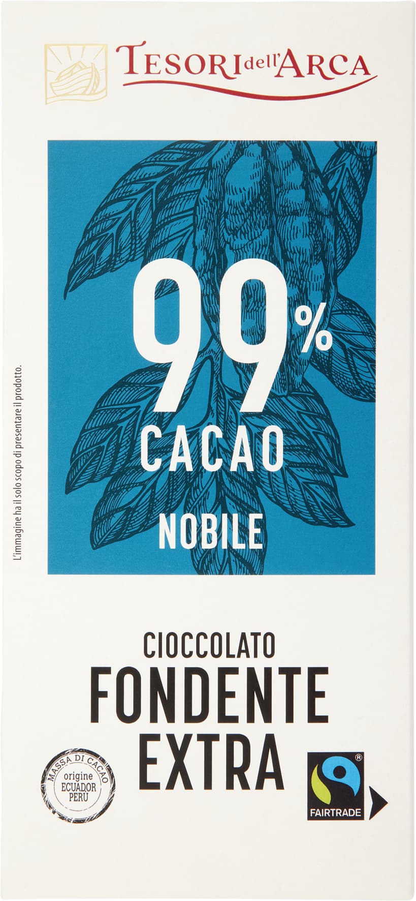 TESORI DELL'ARCA Cioccolato Fondente Extra 99% Cacao Nobile 100 g – immagine 2