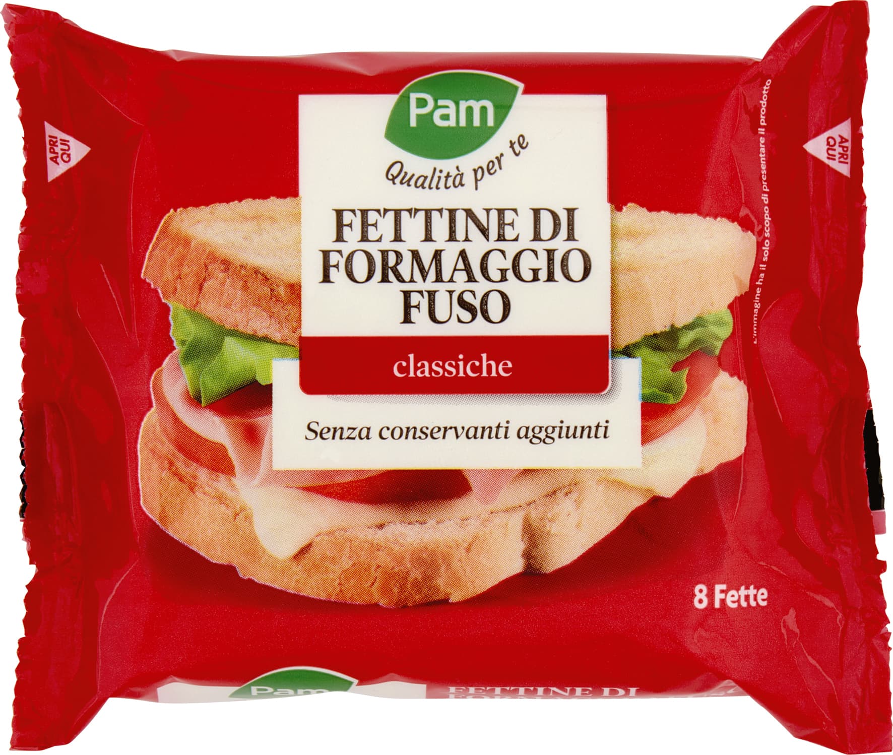 PAM Qualità per te Fettine di Formaggio Fuso 8 Pezzi 200 g – immagine 2