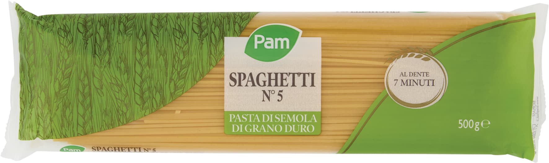 PAM Spaghetti N° 5 Pasta di Semola di Grano Duro 500 g – immagine 2